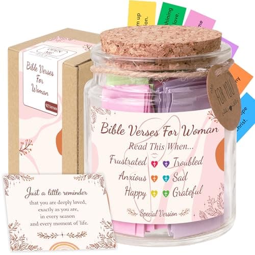 Bible Verses Jar for Women โ Christian Gifts For Women, Color Coded Scripture Jar, Mothers Day Gifts For Mom