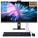 27-inch FHD IPS all-in-one PC featuring a Core i7 processor, 16GB of RAM, a 512GB SSD, a swivel screen, a pop-up webcam, a height-adjustable stand, Wi-Fi 6, Bluetooth, and a full range of ports