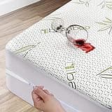 2 California King Mattress Cover, Waterproof and Noiseless, Ultra Soft Breathable Bamboo Fabric, Easy Care Instructions
