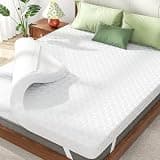 Qocismile Full Mattress Topper,Gel Memory Foam Mattress Topper for Pressure Relief,3inch Full Size Bed Topper,Firm Mattress Pad Dual-Side 2 in 1 Foam,Bamboo Rayon Cover Washable,6-21" Elastic Straps
