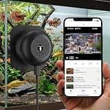 Noonkey 3MP 2K Pet Camera for Aquarium, Reptile & Bird Feeder, No Drill Window Security Camera, 5GHz/2.4GHz WiFi, Color Night Vision, 24/7 Recording, Human Detection & Alarm, 2-Way Audio, Work w/Alexa