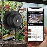 Noonkey 3MP 2K Pet Camera for Aquarium, Reptile & Bird Feeder, No Drill Window Security Camera, 5GHz/2.4GHz WiFi, Color Night Vision, 24/7 Recording, Human Detection & Alarm, 2-Way Audio, Work w/Alexa