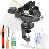 AugFir Golf Grip Kit for Regripping Golf Clubs, Portable Table Vise Rubber Clamp for Golf Grip Removal Tool with Solvent, Golf Club Regripping Kit