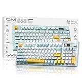 Tri-Mode Wireless Keyboard, BT/2.4G/Wired, Silent Membrane, RGB Backlit, Display Screen & Multimedia Knob, 94 Keys PBT Keycaps for PC Home Gaming Office Use