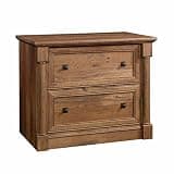 Sauder Palladia 2 Drawer File Cabinet, Lateral Filing Cabinets for Home Office, Hanging File Folders Organizer, Interlocking Drawers, in Vintage Oak Finish
