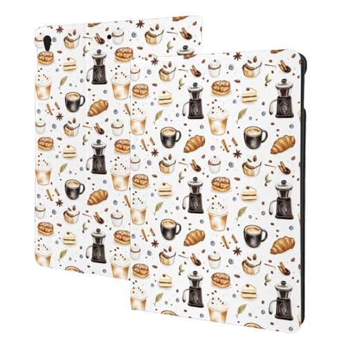 Coffee Cake Ice Cream Print Compatible with ipad air 3rd Generation Case, Cute Tablet Cases Compatible with ipad 10.5 Case Cover, Auto Wake/Sleep, Folio Stand