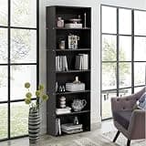 GRUSIGN 71" Tall 6-Tier Bookshelf, Large Open Display Bookcase with Ample Storage, Floor Standing Book Shelf for Living Room, Home Office, Bed Room, Black