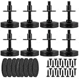 NEWBYTEK 3/8-16 Adjustable Leveling Feet Heavy Duty, 2" Base Dia Furniture Levelers for Table Chair Cabinet Sofa (1600LBs, 8 Pack, Black)