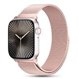 MUIPIK Metal Stainless Steel Magnetic Milanese Loop men & women, Compatible with iWatch Series 11 10 9 8 7 6 5 4 SE/Ultra 3 2 1 and Apple Watch Band 44mm/45mm/46mm/49mm(Ultra3/2/1) Fairy Pink