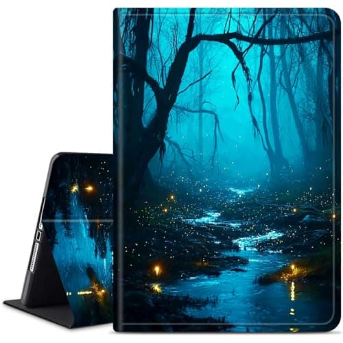 Dikoer for Samsung Galaxy Tab S10 Plus 2024/Galaxy Tab S9 FE Plus/Tab S9 Plus 12.4 Inch 2023 Tablet Case, Slim KickstandStand Leather Smart Cover with Auto Wake/Sleep, Blue Forest