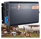 Pure Sine Wave Inverter Peak Power 2000W 4000W 6000W Power Inverter DC 12V 24V 48V to AC 110V-230V Car Inverter with AC Outlets for RV Truck Car Solar System Travel Camping