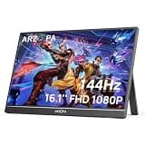 ARZOPA 16.1'' 144Hz Portable Gaming Monitor, 106% sRGB 1080P FHD Kickstand Portable Monitor with HDR, Ultra Slim, Eye Care, External Second Screen for Laptop, PC, PS5, Mac, Xbox-Z1FC