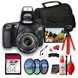 Canon EOS 60D DSLR with 18-135mm Lens APS-C 18MP Camera Kit with Articulating Screen and HD Video (4460B004) + 64GB Memory Card + Lens Filter Kit + Camera Bag + More(19pc Bundle)