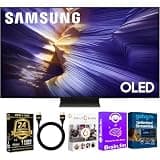 Samsung OLED S90F 4K Smart TV Bundle – Ultra Thin Design, HDR+, 144Hz Gaming, Alexa Built-in, AI Upscaling w/AUX HDMI Cable, 2-Year Protection, Streaming Apps (65, Inches)