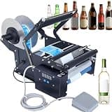 Piefeak Electric Round Bottle Labeling Machine - Fast 30 pcs/min Sticker Applicator for 15-100mm Wide Cosmetic Glass & Plastic Bottles, Ideal for Professional Use