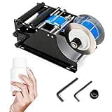 TYBJLXF Manual/Semi-Automatic Round Labeling Machine,Round Bottle Sticker Label 30Times/Minute with Handle for Glass Plastic Metal Bottles