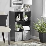 6 Cube Storage Rack Black Cube Bookshelf can be Placed Horizontally and Vertically 11-inch Storage Compartment Home Office