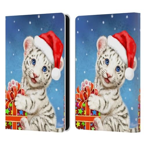 Head Case Designs Officially Licensed Kayomi Harai White Tiger Animals and Fantasy Leather Wallet Case Compatible with Kindle Paperwhite 5 (2021)