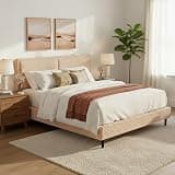 Simple Camel Plush Soft Bed Comfortable Backrest Bedroom Bed,King
