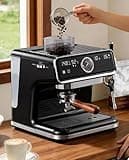 GTANND Fully Automatic Grinder Coffee Machine, Espresso Machine(Single/Double Cup), Steam & Self-Cleaning, Quick Brew, For Making Cappuccino, Latte, And American Coffee