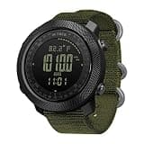 AVTREK Men's Digital Sport Watch - Army Military Compass, Altimeter, Barometer, Pedometer, Waterproof, Green