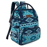 Wrangler Aztec Backpack Organized Daypack Travel Baby Bag with Stroller Strap and Side Bottle Pockets WG2204-9110NY