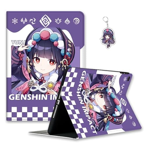 SodaMeow Anime Tablet Case Compatible with iPad Pro 13/11 inch 2024/Air 6th Kawaii Anime Tablet Case Furina Kazuha (Yun Jin-21,iPad Air 6th (11"))