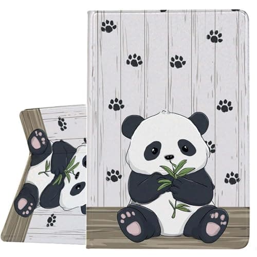 ZHJLZQAI Case for Amazon Fire HD 8 & Fire HD 8 Plus Tablet (12th/10th Generation, 2024/2022/2020 Release) 8",Auto Wake/Sleep,Slim Adjustable Viewing Angle Stand.Panda paw Prints
