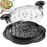 SURETIVIAN Chicken Shredder Tool Twist Large Chicken Breast Shredder with Brush&Fork, Visible Meat Shredder Machine, Strong Anti-Slip Strip, Ergonomic Handle, BPA Free, Suitable for Pork Beef Chicken