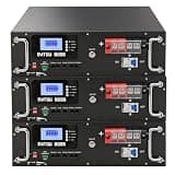 DATOUBOSS 48V 100Ah LiFePO4 Battery with LCD Display, 5.12kWh 3U 48V Server Rack Lithium Battery for SHome Backup Power (3U-Z48V100A*3)