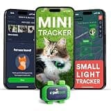 Petloc8 GPS Tracker for Cats, 4G LTE Real Time Tracking with Geo-Fence & Alert Notification SOS Button, Waterproof Pet Tracker for Cats, Collar-Compatible, Worldwide SIM Included,Subscription Required