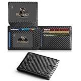 RUNBOX Wallet for Men -Slim RFID Leather Mens Bifold Wallets 2 ID Window With Gift Box Men's Accessories