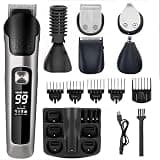 DAXXIN Hair Cutting Tool, 6 in 1 Hair Trimmer for Men Beard Grooming Kit Electric Shaver Body Groomer Hair Clipper Facial Nose Ear Trimmer Washable