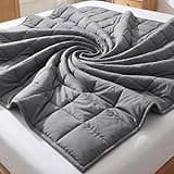 Smart Queen Weighted Blanket for Adults,Twin Size 48x72,10lbs, Soft Heavy Blanket Machine Washable for Fall, Bedding &Napping with Premium Glass Beads (48x72 | 10lbs Grey)