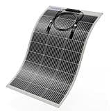 Topunive 100W 12V Flexible Solar Panel 9BB Monocrystalline Cell 12 Volt Semi-Flexible for Marine RV Trailer Boat Cabin Van Car Uneven Surfaces 12V Battery Charge