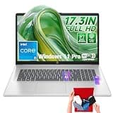 HP 17.3 inch Business Laptop, Intel Core i5-1334U 10-Core Processor, 32GB RAM, 1TB SSD, FHD Anti-Glare Display, Backlit Keyboard, Fingerprint Reader, Windows 11 Pro, Copilot AI, Natural Silver
