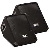 Seismic Audio - SA-10MT - Pair of 10" Floor / Stage Monitors Wedge Style with Titanium Horn