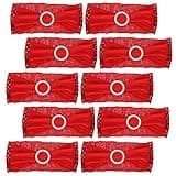 10Pcs Chair Belt Elastic Seat Decorative Strap with Adjustable Circle for Party Wedding Banquet Decoration, Reusable Fabric Chair Ribbon for Celebrations (Red)