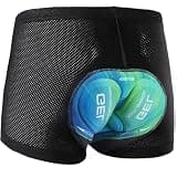 ASTRYON Men's Cycling Underwear Shorts 5D Padded Gel Mountain Bike Bicycle MTB Liner with Breathable, Quick Drying Shockproof (US, Alpha, Large, Regular, Regular, Black)