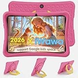DigiLand Android 15 Kids Tablet,10.1 inch Tablets,6GB RAM+32GB ROM (Expand to TF) Parental Control,Kids Software Pre-Installed,Dual Camera 2MP+5MP,Android Learning Tablet with Proof Case