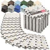bemaxx Gym Mats Set - 18 pcs EVA Interlocking Foam Floor Tiles (12.6"x12.6"x0.4") 18sqft Protective Gym Flooring Sports Home Workout Exercise Mats Puzzle Garage Fitness Play-Room Pool Treadmill Bike