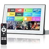 FancyAug Portable TV,Small TV with Touchscreen LCD Monitor,Built in Apps,Support SD,WiFi,Bluetooth,USB, HDMI Input,Mini Smart TV Design for Home, Kitchen, RV, and Travel Use