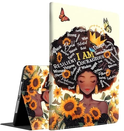 Case for Samsung Galaxy Tab S10 Lite/ S10 FE/ S9 FE 5G 10.9 Inch/Tab S9 11 Inch, Multi-Angle Smart Stand Cover Auto Sleep/Wake for Galaxy S10 Lite ,African American Women Black Women