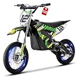 KOOZ HP112E PRO 36V 1000W Electric Dirt Bike for Kids, 3 Speed Modes Teen Electric Motorcycle Up to 20.6 MPH& 19 Miles Long-Range, Dual Suspension & Disc Brake, 16" Sturdy Tire (Green)