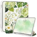 Flourishing Blossom Case for iPad 10th Gen 10.9" 2022 / iPad(A16 Chip) 11th Gen 11" 2025 Built-in Pencil Holder, Flower Floral Case Trifold Stand Cover Transparent Back Shell, Auto Wake/Sleep