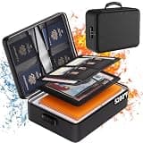 DocSafe 5200°F Document Organizer with Lock, Upgraded Heat Insulated Fireproof&Water-Resistant Box 8 Layers File Organizer, Portable Home Travel Safe Storage for Important Documents and More