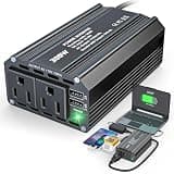 300W Power Inverter DC 20V to AC 110V Compatible with Dewalt: LIVOWALNY Battery Inverter Charger Adapter Power Converter with 2 AC & 2 USB Ports for Car, Vehicles, Laptop, Phone, String Light, Fan