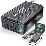 300W Power Inverter DC 20V to AC 110V Compatible with Dewalt: LIVOWALNY Battery Inverter Charger Adapter Power Converter with 2 AC & 2 USB Ports for Car, Vehicles, Laptop, Phone, String Light, Fan