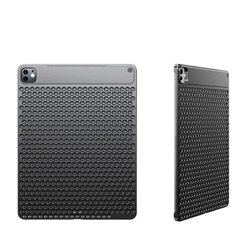 Compatible for 2024 iPad Pro 11" 13" M4 Aluminum Alloy Hollow Heat-Dissipation Case(Gray,for IPadPro 13-inch)