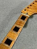 22 fret Fretboard block Inlay binding Roasted Flame Maple Electric guitar neck